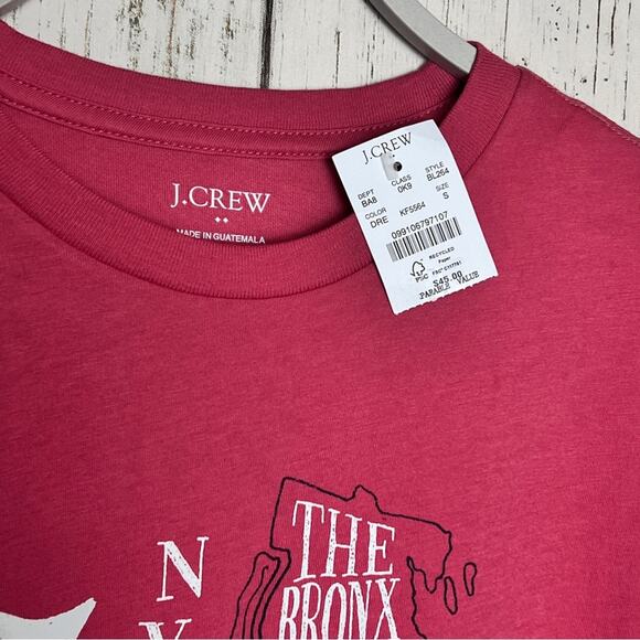 J.Crew Short Sleeve Crewneck Graphic Map of New York Boroughs Sz S NWT - Picture 4 of 6